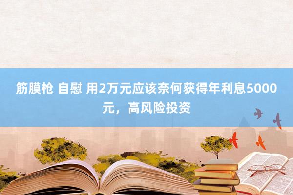 筋膜枪 自慰 用2万元应该奈何获得年利息5000元，高风险投资