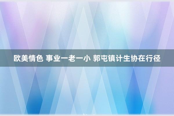 欧美情色 事业一老一小 郭屯镇计生协在行径
