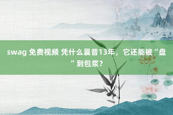 swag 免费视频 凭什么曩昔13年，它还能被“盘”到包浆？